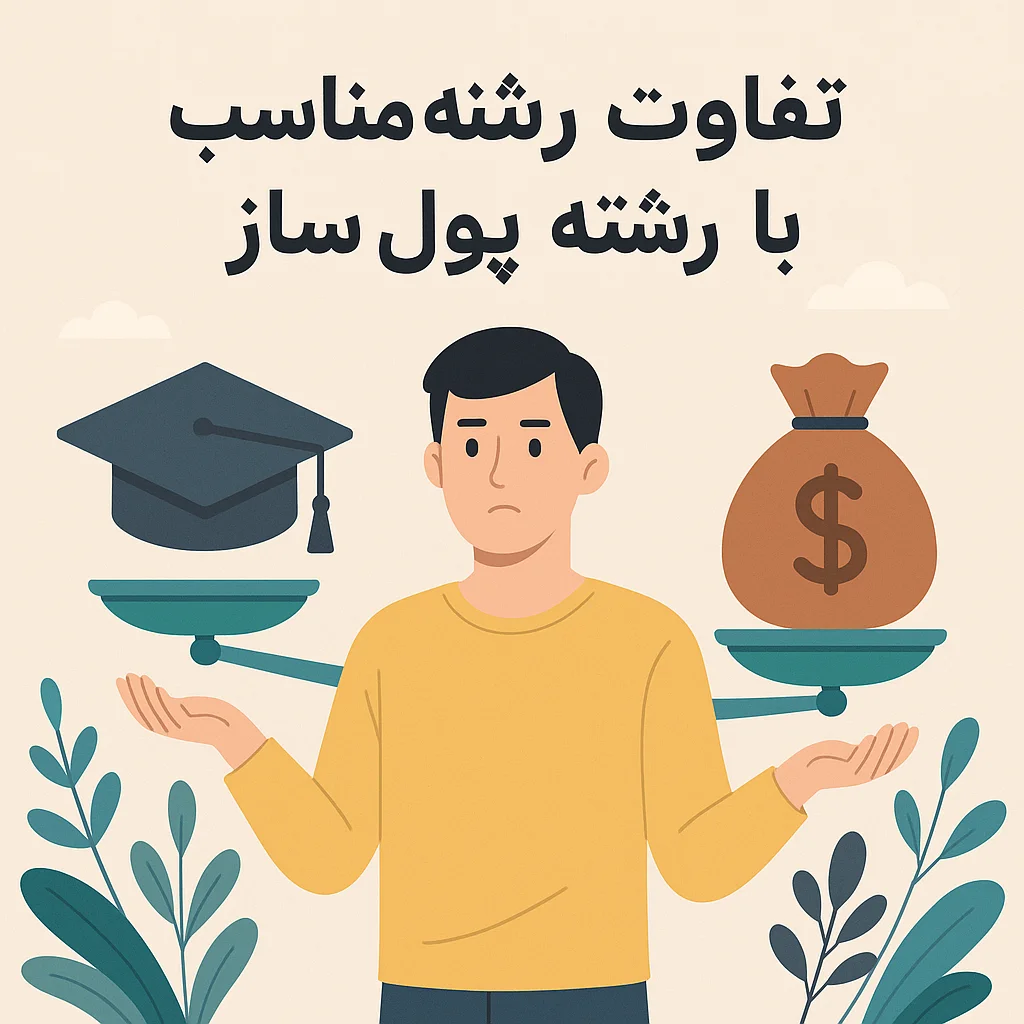 تفاوت رشته مناسب با رشته پول‌ساز